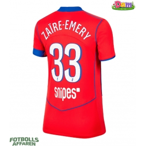 Paris Saint-Germain Warren Zaire-Emery #33 Tredje Tröja Kvinnor 2025-26 Kortärmad